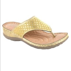 Gold Roman Flip-Flop
